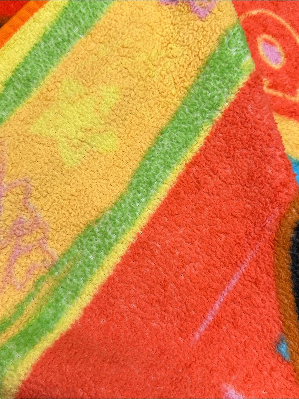 Nick Jr. Dora the Explorer Y2K 2000’s Vintage Orange Stars Plush Blanket